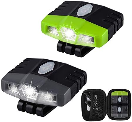 Mini -Bright Mini Hands Free Cree LED Clipe na tampa Luz - Chapéu à prova d'água recarregável faróis de lanterna leve