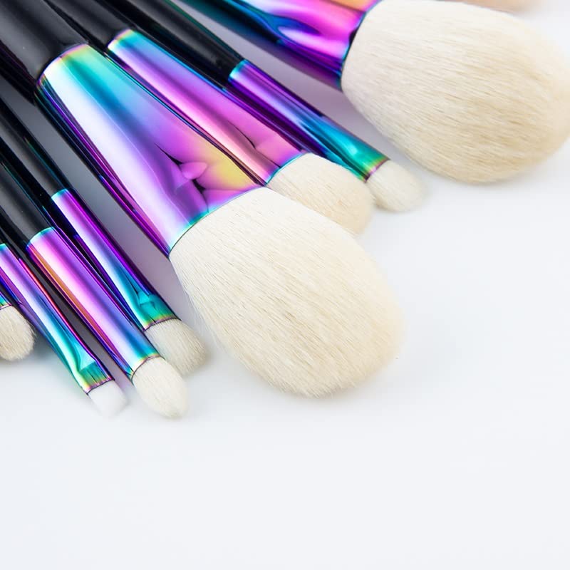 pincéis de maquiagem de arco -íris wrtgerht conjuntos de 12 pcs compõem pincel de ferramentas de cosméticos profissionais escovas