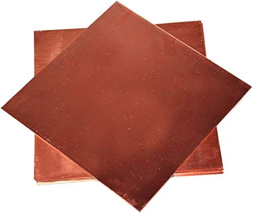 Placa de folha de metal de cobre de Yiwango 300x300x0.8mm Cut Coup Metal Metal Placa de cobre Folhas de cobre