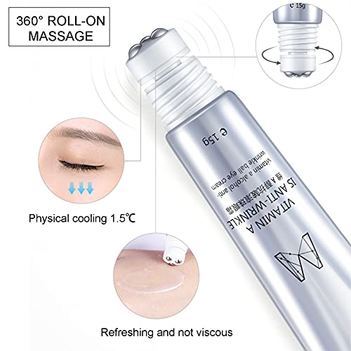 Creme para os olhos, Retinol Roll-On hidratante anti-Brunkink Eye Cream Anti-envelhecimento para hidratação