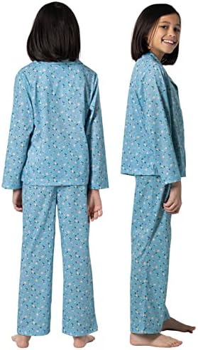 Pijamas de pijamagrama para crianças - Kids Button Down Pijamas