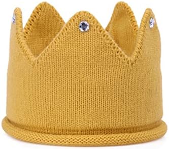 JustMydress Baby Coroa de malha de crochê Coroa Crown Shape Bonnet Cap chapéus infantis chapéus jb61