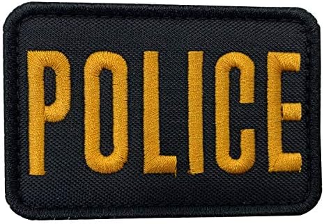 Uuken Bordado de tecido rosa da polícia dos EUA Departamento de policiais do departamento de 6x2 polegadas para trás com fixador