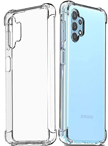FJCASES Tampa de caixa flexível transparente à prova de choque com cantos para pára -choques para o Samsung Galaxy A32 5G