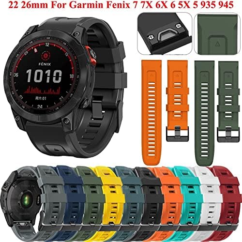 EEOMOIK 26 mm Silicone Redução de Silicone Relógio Strap para Garminix 7x 6x 5x 3hr Watch EasyFit Wrist Strap for Fenix