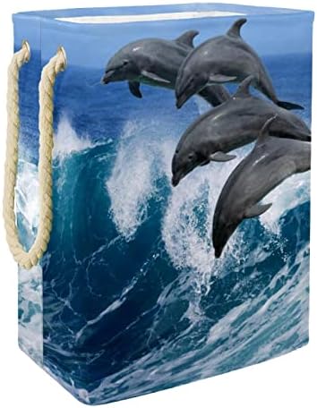 Os golfinhos do Indomer dançam no mar grande cesto de roupa prejudicial à prova d'água, cesta de roupas para roupas para o organizador