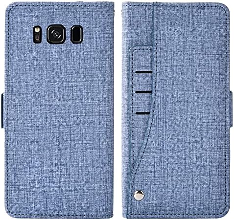 ASUWISH Compatível com Samsung Galaxy S8 Plus Carteira Protetor de tela de vidro temperado e estojos de capa de capa Casos de