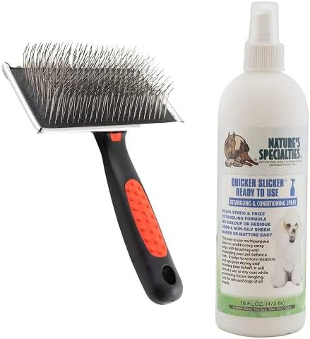 Doodles Dog Brush Slicker + Spray Bundle - Brush de doodle para cachorro para cuidar de cabelos de estimação Brush de cachorro