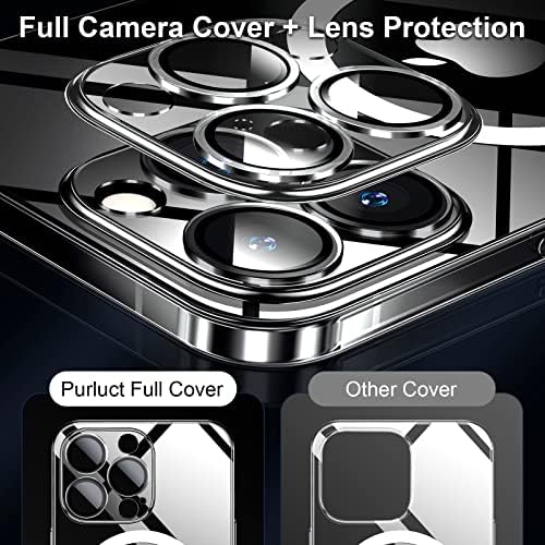 Purluct Magnetic Slim projetado para iPhone 12 Pro Max Case [Compatível com MagSafe], capa traseira dura de acabamento fino [não