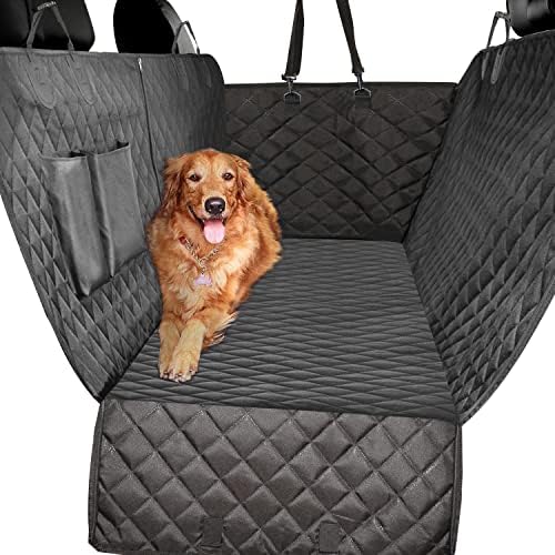 Vailge tampas de assento de carro de cachorro extra grandes, tampa à prova d'água para o assento traseiro com aba lateral