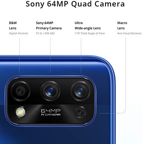 Realme 7 Pro Mirror Blue, exibição de tela cheia de 6,4 ”de AMOLED, câmera quad, bateria de 4500mAh com carga de 65W, smartphone