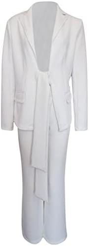 Ethkia Work Suit Fith Women Women's Women's Cister Lace Up Small Suit Fashion Casual Carreira de dois peças de terno