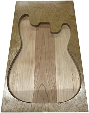 Novo Basswood & Cherry Guitar Body Body 3 peças coladas de kit de madeira de corpo sólido conjunto de suprimentos exo-3853wo
