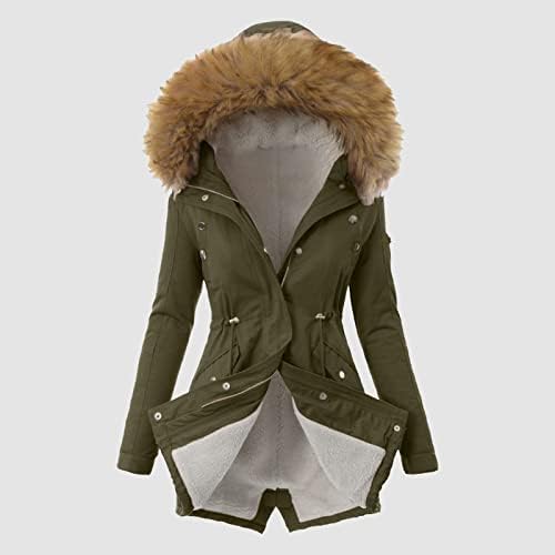 Duowei Long Lã casacos para mulheres de inverno feminino espessado sobretudo quente de inverno lã de lã de zíper ladeado