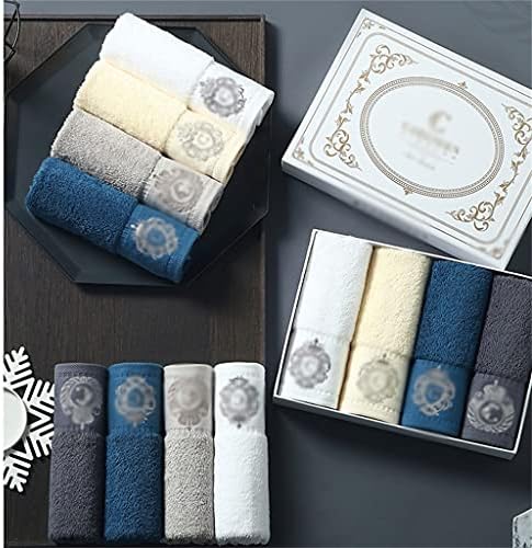 Hnkdd Toalhas pequenas toalhas quadradas de algodão 4 pacotes Lavar toalhas domésticas macias e absorventes