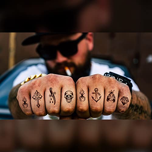 Yeeech Tattoos de dedos pequenos pequenos mini -corpora de diy para crianças homens casal casal