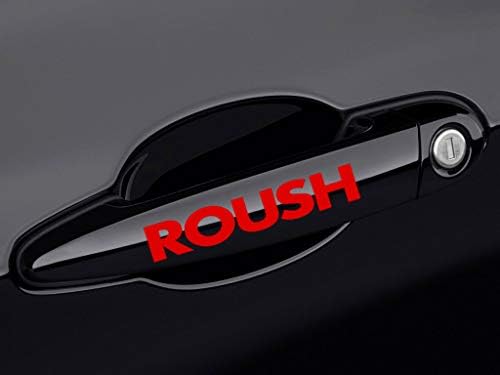 ReplacemyParts Roush Racing Door Handle Decals Sticker emblema logotipo para Mustang, 2 peças, branco