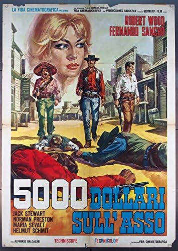 Rancho de Los implacáveis, El Original Italian 39x55 Filme Poster muito bom estado Robert Woods Fernando Sancho Film dirigido