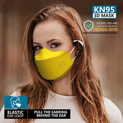 KIMARS KN95 Máscaras faciais 100, Breathable Confortável e Máscara Kn95, multicolor
