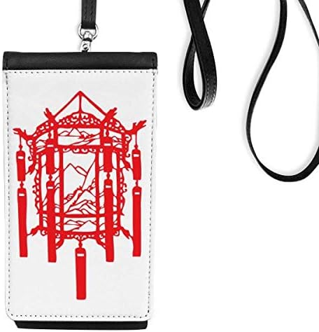 Bolsa de carteira de telefone chinesa de lanterna vermelha