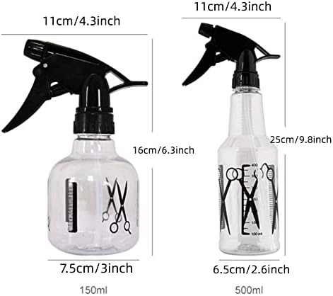 Garrafas de cabelo vazias garrafa de spray de spray ajustável garrafa de esguicho de gatilho, garrafa de spray de água