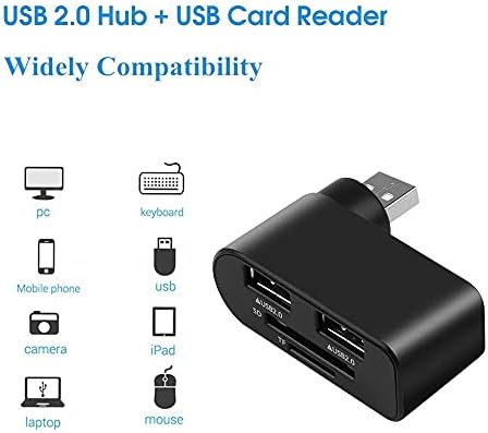 NIZYH USB HUB 2.0 SD TF CARD CARDE Adaptador Splitter Splitter Interface Power Card Card Reader para laptop de computador PC