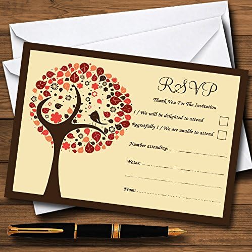 Cartões de RSVP personalizados de arbustos chiques e chiques