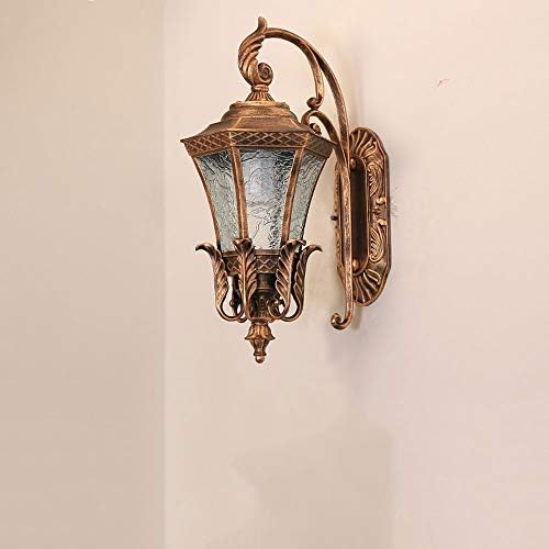 Hnxnr Fashion Vintage Wall Lamp varanda de luxo da porta colonial lanterna IP55 à prova d'água IP55 externo Luzes de