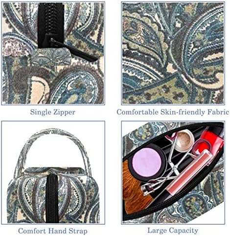 TBOUOBT BACOS COSMETOS Sacos de maquiagem para mulheres, bolsas de maquiagem pequenas bolsas de viagem, Art Paisley Pattern