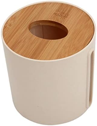 Lukeo Double Saqu Sala de estar Caixa de lenços de madeira de madeira Hotel Home Desktop Caixa de papel plástico redonda Caixa