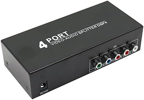 5 RCA Componente Vídeo Audio Splitter 1 em 4 OUT, Vídeo Bolaazul 4-Way RCA/YPBpr