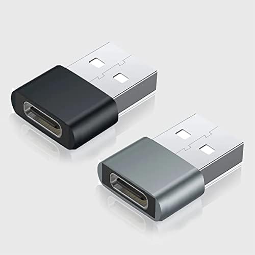 Usb-C fêmea para USB Adaptador rápido compatível com seu Motorola One 5G para Charger, Sync, dispositivos OTG como teclado, mouse,