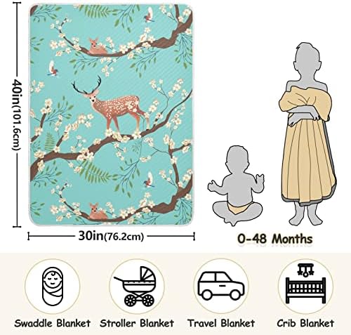 Cerrejeira de capa de cerejeira de caverna de algodão para bebês, recebendo cobertor, cobertor leve e macio para berço, carrinho,
