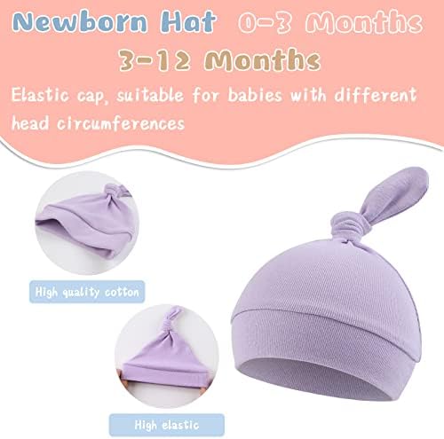 Recém-nascido Hospital Hat Hat Autumn Winter Baby Knot Beanie Baby Garotas Meninas Chapéus de 0 a 12 meses