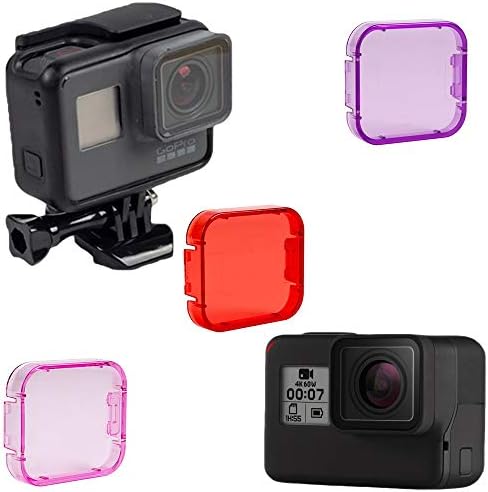 Filtro de lente da câmera de mergulho Compatível com a GoPro Hero 5 e 6 Casa de mergulho à prova d'água Capa | Aprimore a imagem