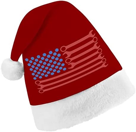 Wrench American Flag Christmas Papai Noel Chapé
