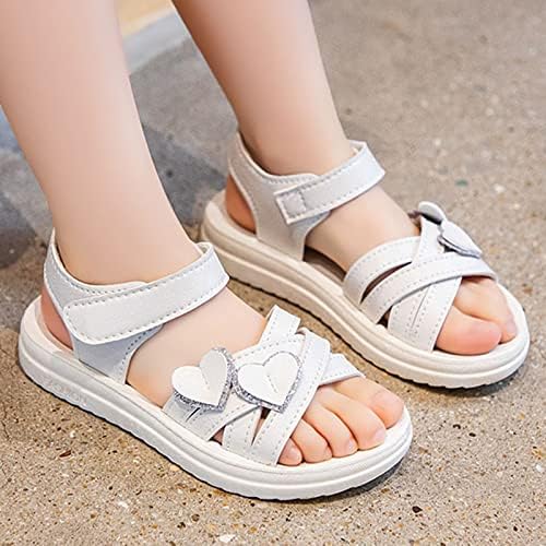 Qvkarw Sapatos infantis Moda Love Decorativa Sandálias de sola grossa São confortável Sandálias Princess