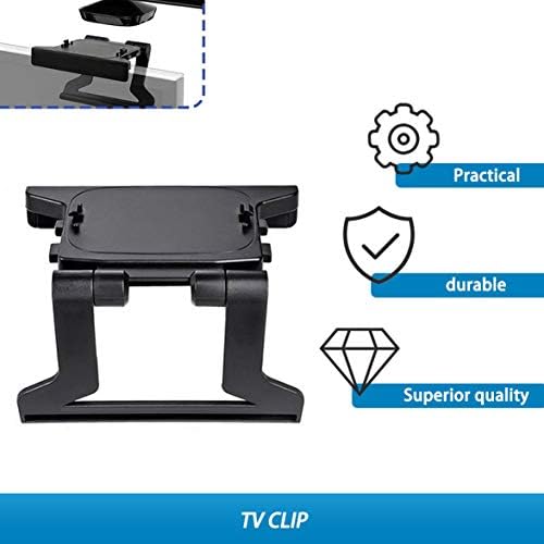 Uso durável Uso plástico plástico preto clipe de mount stand stand stand adequado para Microsoft Xbox 360 Kinect Sensor