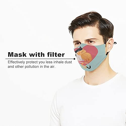 Criador de pó de poeira covers de roupas de segurança máscaras de tecido design de casal fofo pintura de animais presente