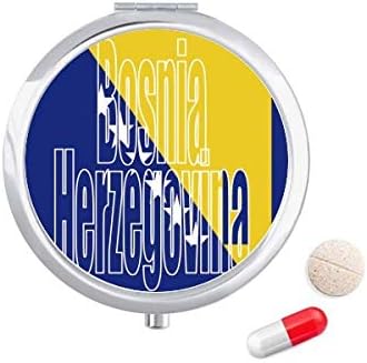 Bósnia Herzegovina Nome da bandeira Caixa de pílula Pocket Medicine Storage Dispensador de contêiner