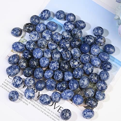 Ainuosen 1lb Natural polido polido K2 Blue Jasper Cristais Cristais Curadores Pedras de 0,6-0,8 polegadas, rochas de plantas decorativas,
