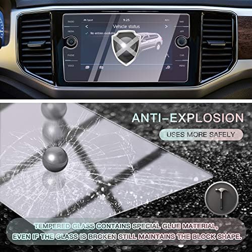 2018 2019 2020 2021 Volks Wagen Atlas Discover Media Touch Tela Display Screen Protector de tela de navegação, Ruiya HD Filme