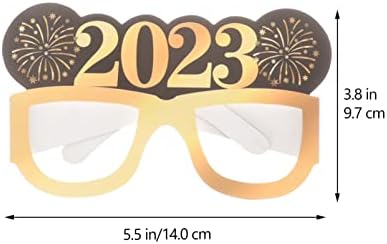 Decoração de Natal de Sosoport 48 PCs Party Cosplay Paper Glasses 2023 Ano Novo Decorações de festa da festa Luau Party Supplies