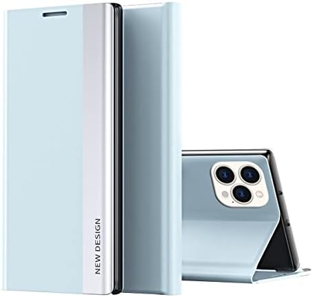Capa de capa de telefone Compatível com iPhone 13 Pro Max Magnetic Translúcido Plaada Caixa Flip de couro + PC Smart Corpo Full Protetive
