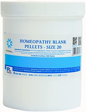 Pellets em branco homeopatia tamanho 20 - pacote duplo