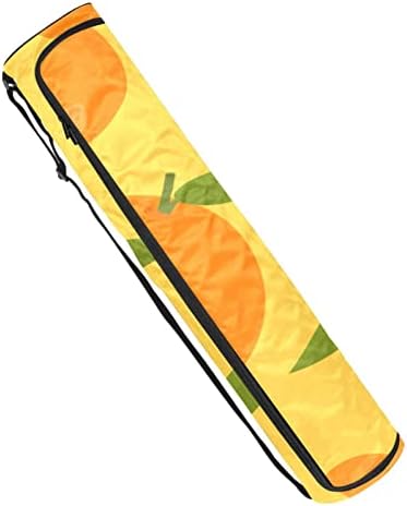 Mão colorida desenhada com padrão laranja padrão de ioga saco de transportador com alça de ombro de ioga bolsa de
