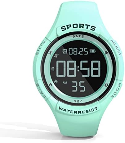 Relógio do pedômetro digital, não-azul, resistente à água IP68, contador de calorias, despertador, cronômetro, 12/24h, grande presente