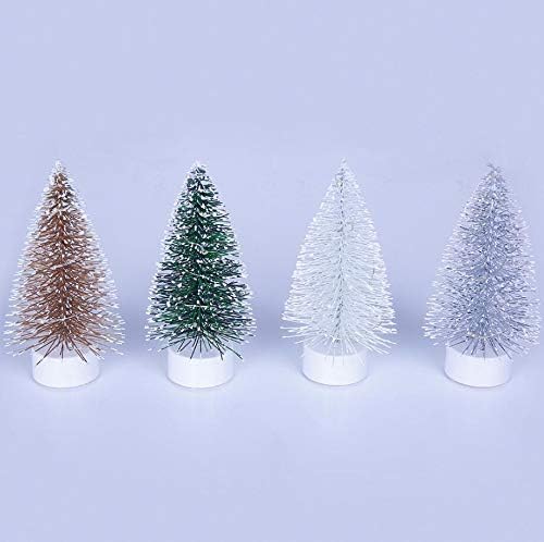 Yumuo pequena árvore de natal falsa, mini pinheiro de pinheiro artificial árvore de pinheiro com luzes para casa, escritório,