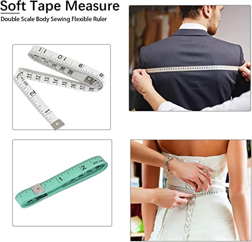 Pacote de fita de fita de 6 Medida Medição da fita de medição para tecido de costura de costura de pano tricô de tricô Vinil Vinil
