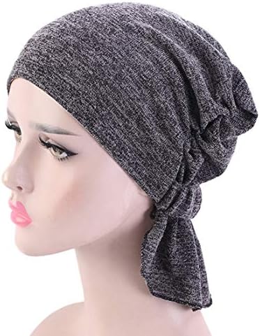 Fuzios de quimioterapia femininos lenços de turbante na cabeça da bandana pré-amarrada para pacientes com câncer Perda de cabelo